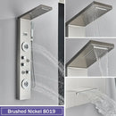 GobekUsa Black Massage Jet Rainfall Shower Panel with Temperature Display 5 Modes