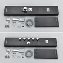 GobekUsa Black Massage Jet Rainfall Shower Panel with Temperature Display 5 Modes