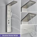GobekUsa Black Massage Jet Rainfall Shower Panel with Temperature Display 5 Modes