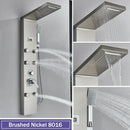 GobekUsa Black Massage Jet Rainfall Shower Panel with Temperature Display 5 Modes