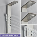 GobekUsa Black Massage Jet Rainfall Shower Panel with Temperature Display 5 Modes