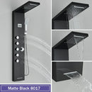 GobekUsa Black Massage Jet Rainfall Shower Panel with Temperature Display 5 Modes
