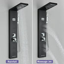 GobekUsa Black Massage Jet Rainfall Shower Panel with Temperature Display 5 Modes