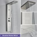 GobekUsa Black Massage Jet Rainfall Shower Panel with Temperature Display 5 Modes