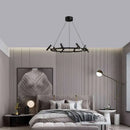 GobekUsa Black Metal Chandelier: Minimalist Hanging Light for Dining Room, Kitchen, Bedroom.