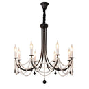 GobekUsa Black Metal Led Candle Chandelier Pendant Lights for Chic Home Decor