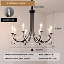 GobekUsa Black Metal Led Candle Chandelier Pendant Lights for Chic Home Decor