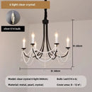 GobekUsa Black Metal Led Candle Chandelier Pendant Lights for Chic Home Decor
