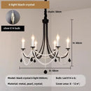GobekUsa Black Metal Led Candle Chandelier Pendant Lights for Chic Home Decor