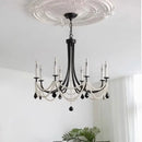 GobekUsa Black Metal Led Candle Chandelier Pendant Lights for Chic Home Decor