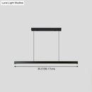 GobekUsa Black Metal Linear LED Pendant: Sleek Restaurant Island Light Fixture
