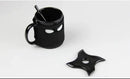 Decorbites black ninja mug with sword stirrer kitchen novelty cup by Decorbites