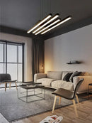GobekUsa Black Nordic Chandelier LED Light Minimalist Designer Style Bar Living Room