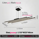 GobekUsa Black Nordic Chandelier LED Light Minimalist Designer Style Bar Living Room