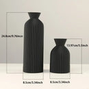 GobekUsa Black Plastic Vase - Stylish Boho Decor Centerpiece