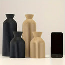 GobekUsa Black Plastic Vase - Stylish Boho Decor Centerpiece