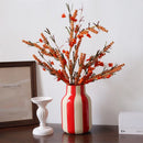 GobekUsa Black & Red Striped Ceramic Vase - Home Decor