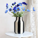 GobekUsa Black & Red Striped Ceramic Vase - Home Decor