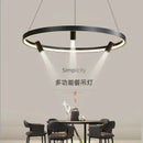 GobekUsa Black Round Combo Chandelier: Stylish Lighting for Home, Living Room, Bedroom, Dining Table