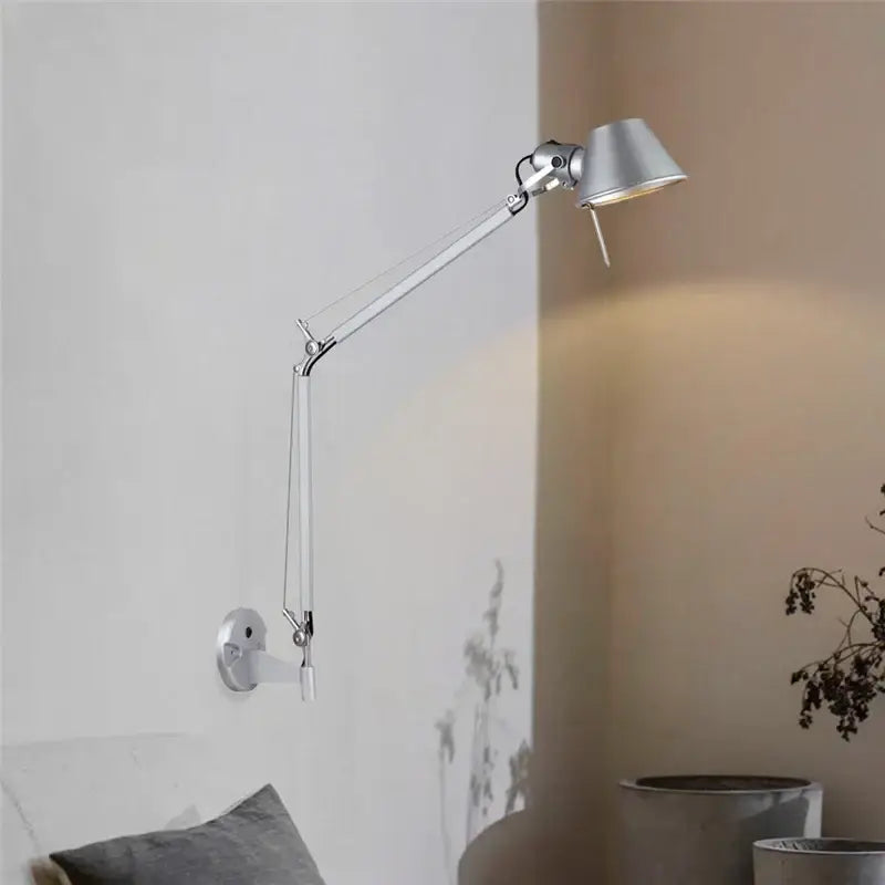 GobekUsa Black Silver Rotatable Wall Light with Switch for Study Office Living Room, photo 2 of 7