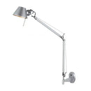 GobekUsa Black Silver Rotatable Wall Light with Switch for Study Office Living Room