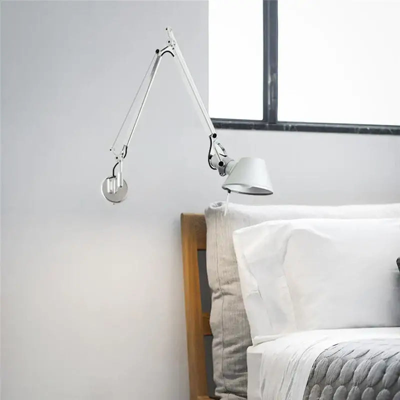 GobekUsa Black Silver Rotatable Wall Light with Switch for Study Office Living Room, photo 4 of 7
