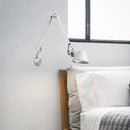 GobekUsa Black Silver Rotatable Wall Light with Switch for Study Office Living Room