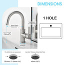 GobekUsa Black Stainless Steel Bathroom Faucet - Single Handle