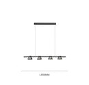 GobekUsa Black Strip Chandelier: Modern Nordic LED Lighting for Office, Restaurant, Living Room