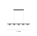 GobekUsa Black Strip Chandelier: Modern Nordic LED Lighting for Office, Restaurant, Living Room