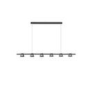 GobekUsa Black Strip Chandelier: Modern Nordic LED Lighting for Office, Restaurant, Living Room