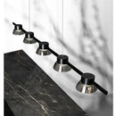 GobekUsa Black Strip Chandelier: Modern Nordic LED Lighting for Office, Restaurant, Living Room