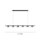 GobekUsa Black Strip Chandelier: Modern Nordic LED Lighting for Office, Restaurant, Living Room