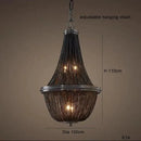 GobekUsa Black Tassel Ceiling Chandelier: Designer Dimmable Home Decor for Living Room