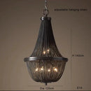 GobekUsa Black Tassel Ceiling Chandelier: Designer Dimmable Home Decor for Living Room