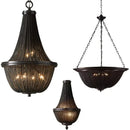 GobekUsa Black Tassel Ceiling Chandelier: Designer Dimmable Home Decor for Living Room