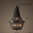 GobekUsa Black Tassel Ceiling Chandelier: Designer Dimmable Home Decor for Living Room