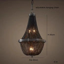 GobekUsa Black Tassel Ceiling Chandelier: Designer Dimmable Home Decor for Living Room