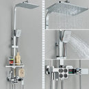 GobekUsa Black Thermostatic Digital Shower Faucet Set 4-way Mixer Bidet Tap for Bathroom