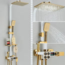 GobekUsa Black Thermostatic Digital Shower Faucet Set 4-way Mixer Bidet Tap for Bathroom