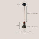GobekUsa Black Travertine LED Pendant Lamp for Dining Living Room Bedroom and Cafe