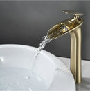 GobekUsa Black Waterfall Bathroom Faucet Mixer Tap