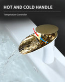 GobekUsa Black Waterfall Bathroom Faucet Mixer Tap