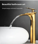 GobekUsa Black Waterfall Bathroom Faucet Mixer Tap