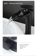 GobekUsa Black Waterfall Bathroom Faucet Mixer Tap