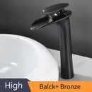 GobekUsa Black Waterfall Bathroom Faucet Mixer Tap