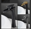 GobekUsa Black Waterfall Bathroom Faucet Mixer Tap