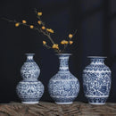GobekUsa Blue and White Ceramic Vase - Elegant Home Decor