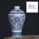 GobekUsa Blue and White Ceramic Vase - Elegant Home Decor