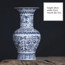 GobekUsa Blue and White Ceramic Vase - Elegant Home Decor